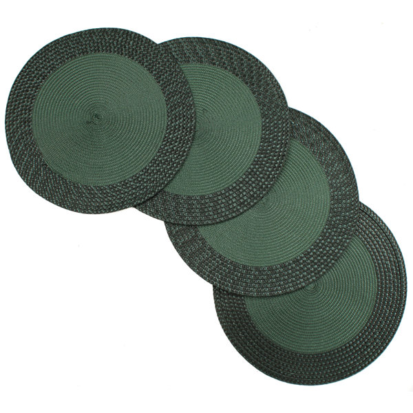 Red Barrel Studio® Rome Woven Braided Table Placemats 15 Inch Round Set